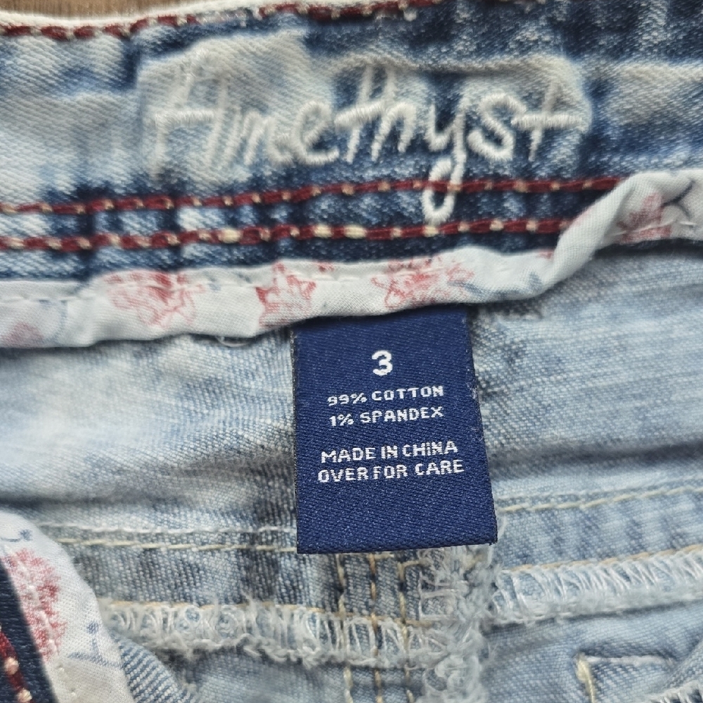 Amethyst Jeans Light Blue Distressed Skinny Jeans - Picture 7 of 8